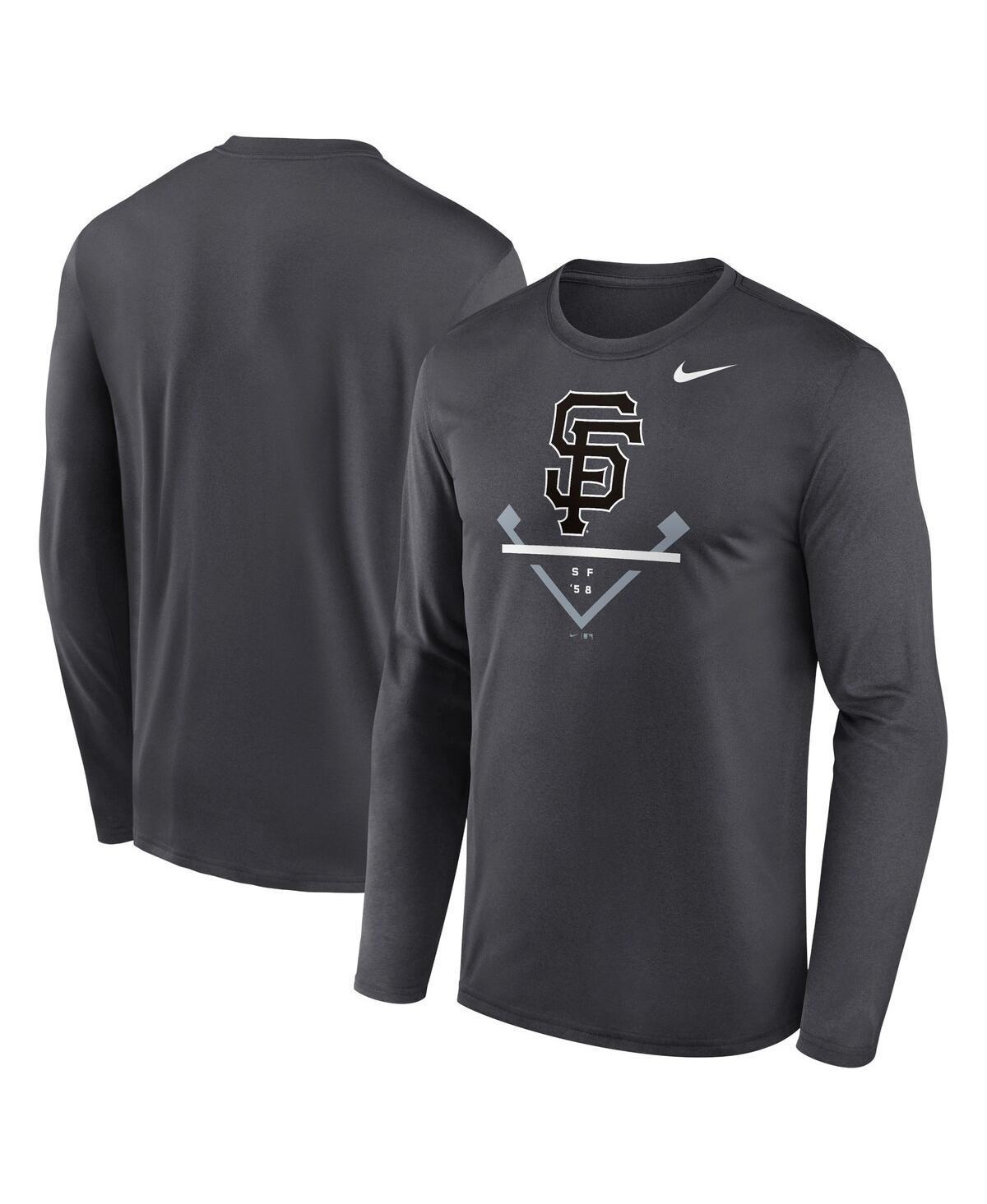 Mens Nike Anthracite San Francisco Giants Icon Legend Performance Long Sleeve T-Shirt Product Image