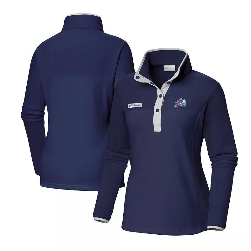 Womens Columbia Colorado Avalanche Benton Springs Half-Snap Jacket Blue Product Image