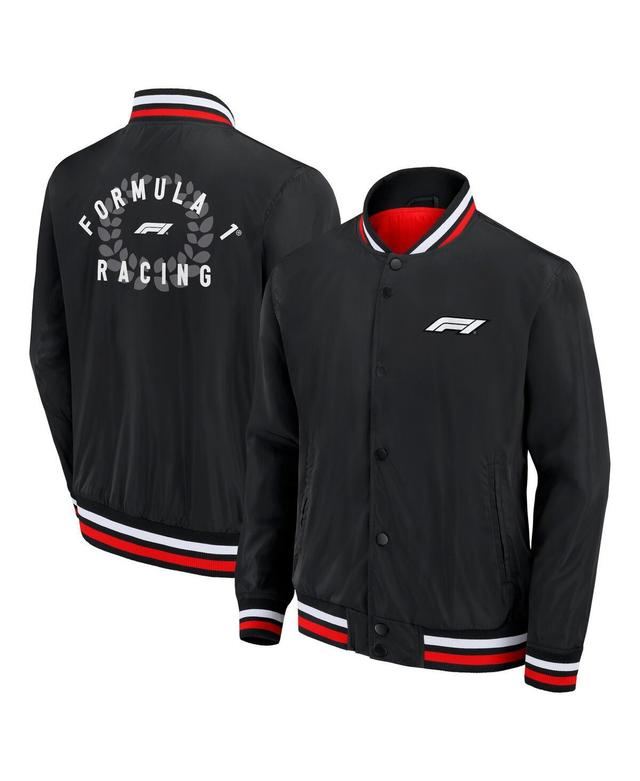 Fanatics Mens Black Formula 1 Clubhouse Satin Full-Snap Jacket Product Image