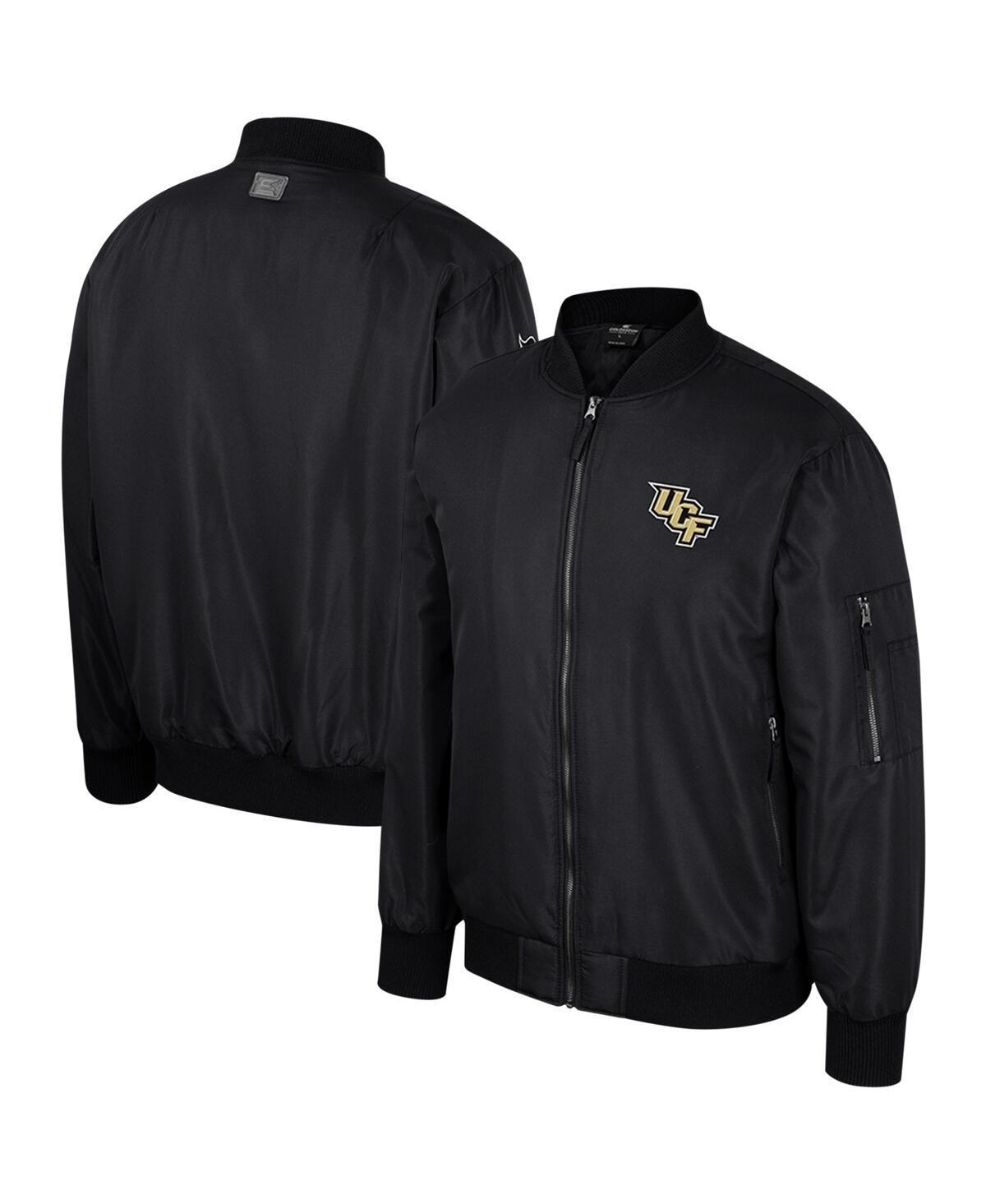 Mens Colosseum Black Pitt Panthers Full-Zip Bomber Jacket Product Image