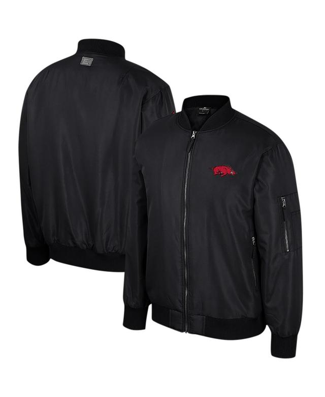 Mens Colosseum Black Pitt Panthers Full-Zip Bomber Jacket Product Image