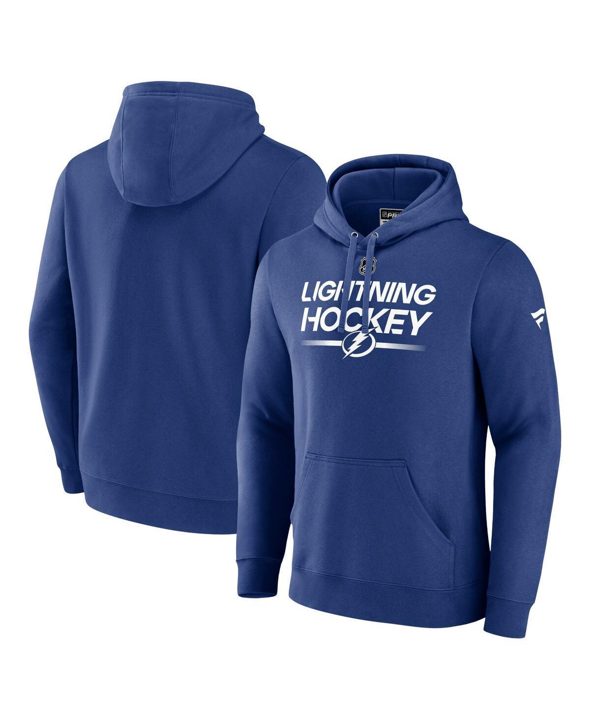 Mens Fanatics Branded Blue Tampa Bay Lightning Authentic Pro Pullover Hoodie Product Image