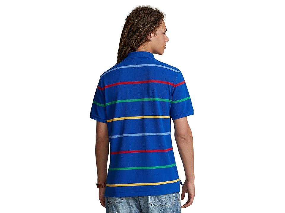 Polo Ralph Lauren Classic Fit Striped Mesh Polo Shirt (Sapphire Star ) Men's Clothing Product Image