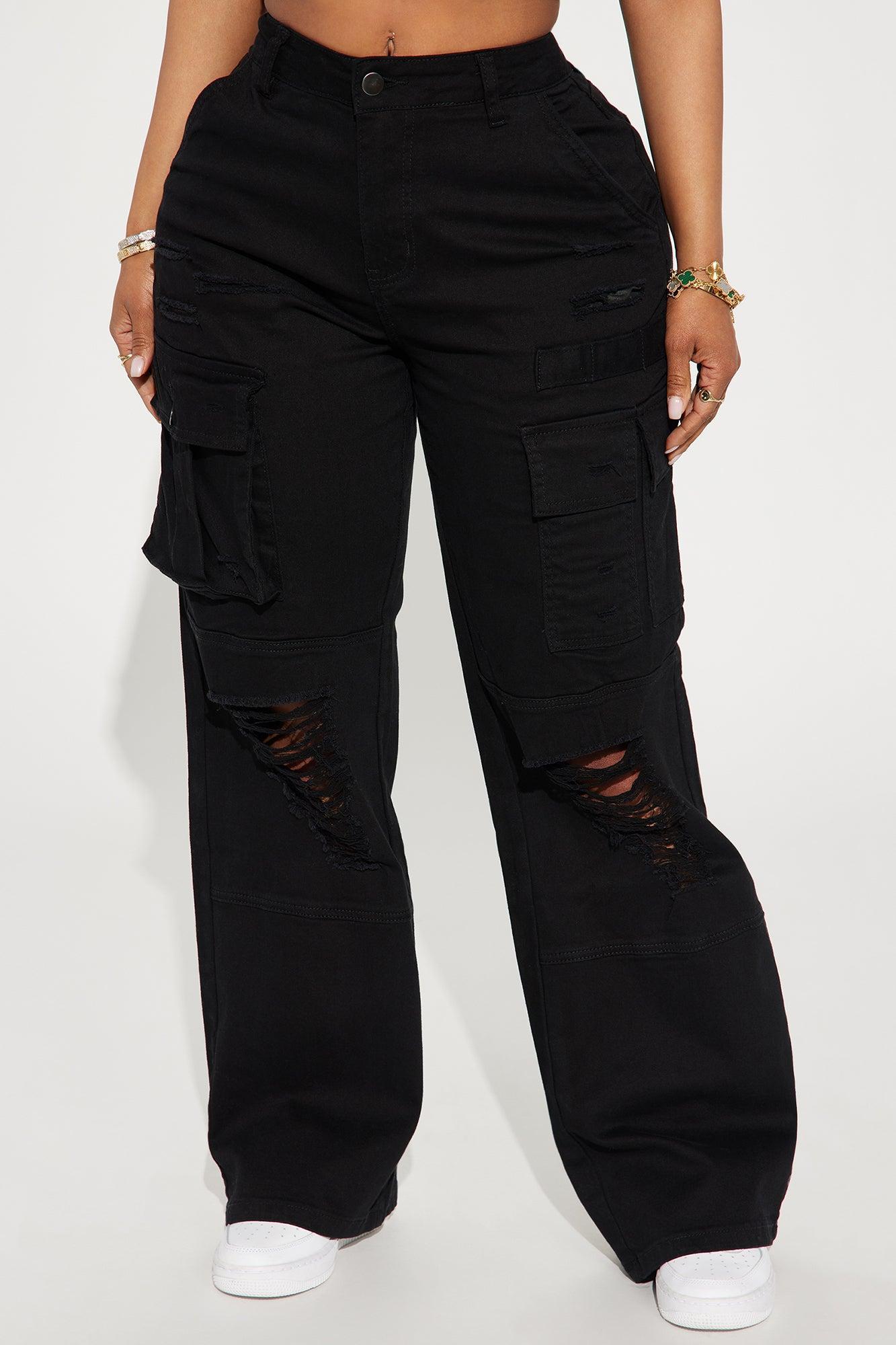 With You Distressed Cargo Pant - Black Product Image