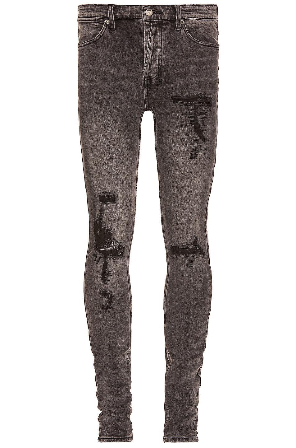 Ksubi Van Winkle Angst Trashed Ripped Stretch Skinny Jeans Product Image