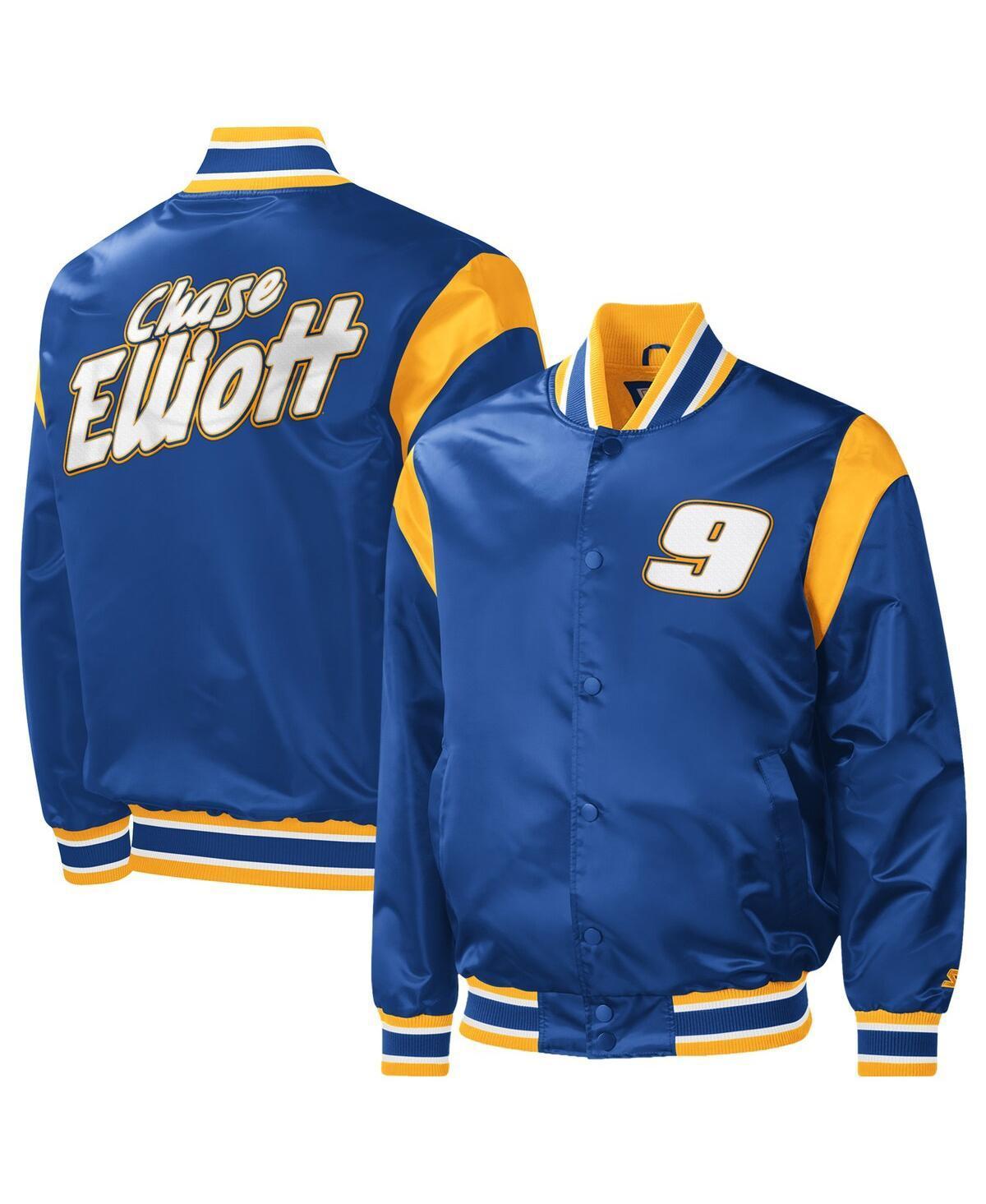 Mens Starter Royal Chase Elliott Force Play Full-Snap Varsity Jacket Product Image