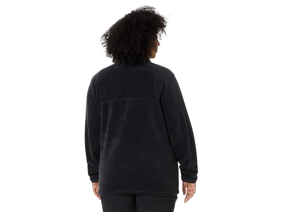 Columbia Plus Size Benton Springs 12 Snap Pullover (Black) Women's Long Sleeve Pullover Product Image