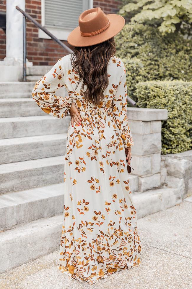 More Days Like This Brown Leaf Print Maxi Dress Product Image