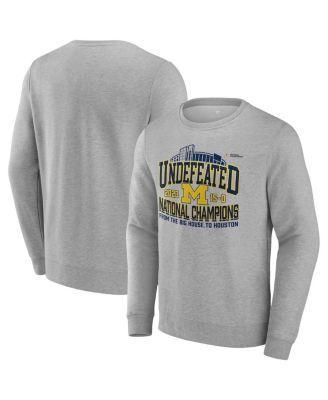 Mens Fanatics Steel Michigan Wolverines College Football Playoff 2023 National Champions Hometown Crewneck Pullover Sweatshirt Product Image