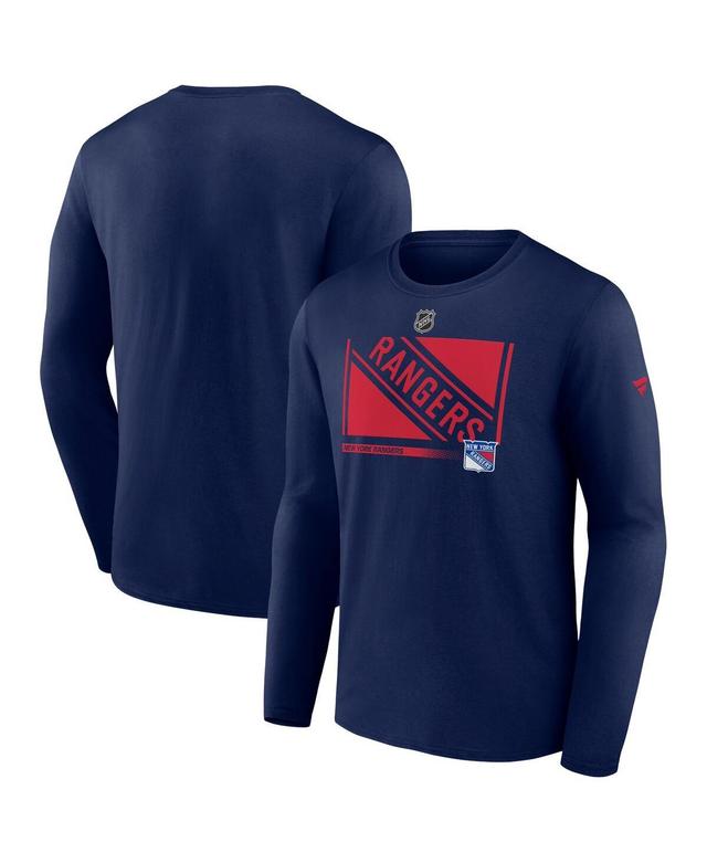 Mens Fanatics Navy New York Rangers Authentic Pro Core Collection Secondary Long Sleeve T-Shirt Product Image