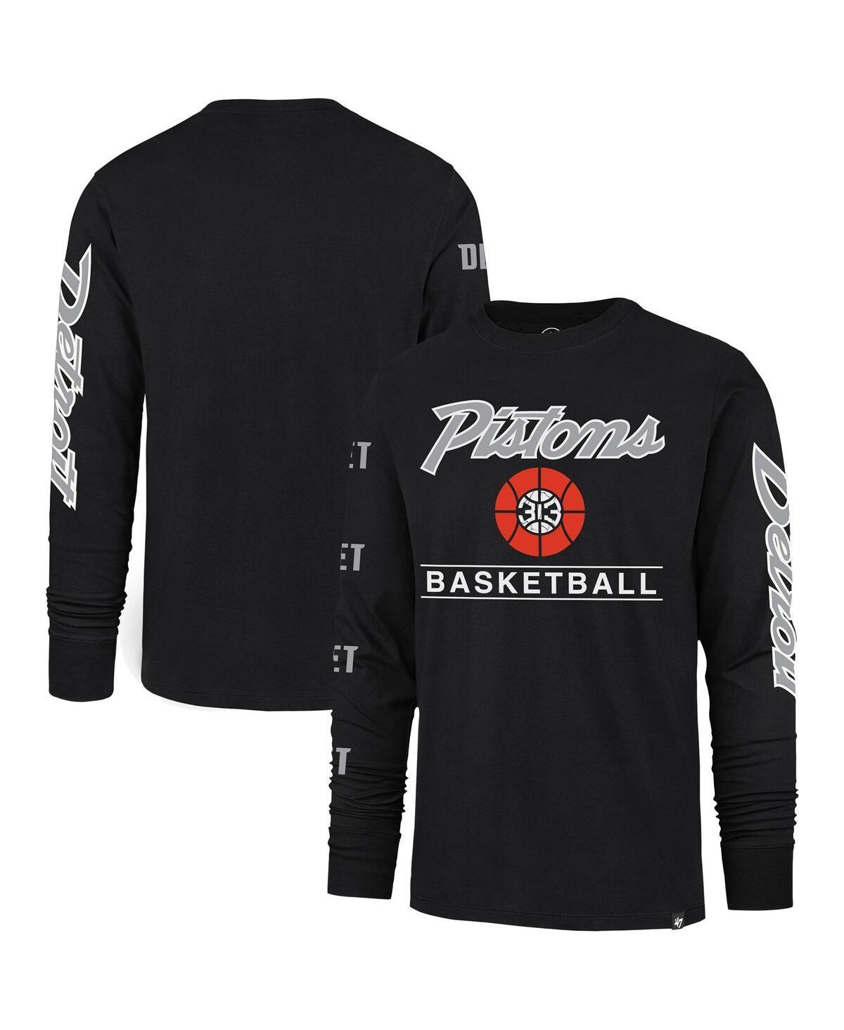 Mens 47 Black Detroit Pistons 2023/24 City Edition Triplet Franklin Long Sleeve T-Shirt Product Image