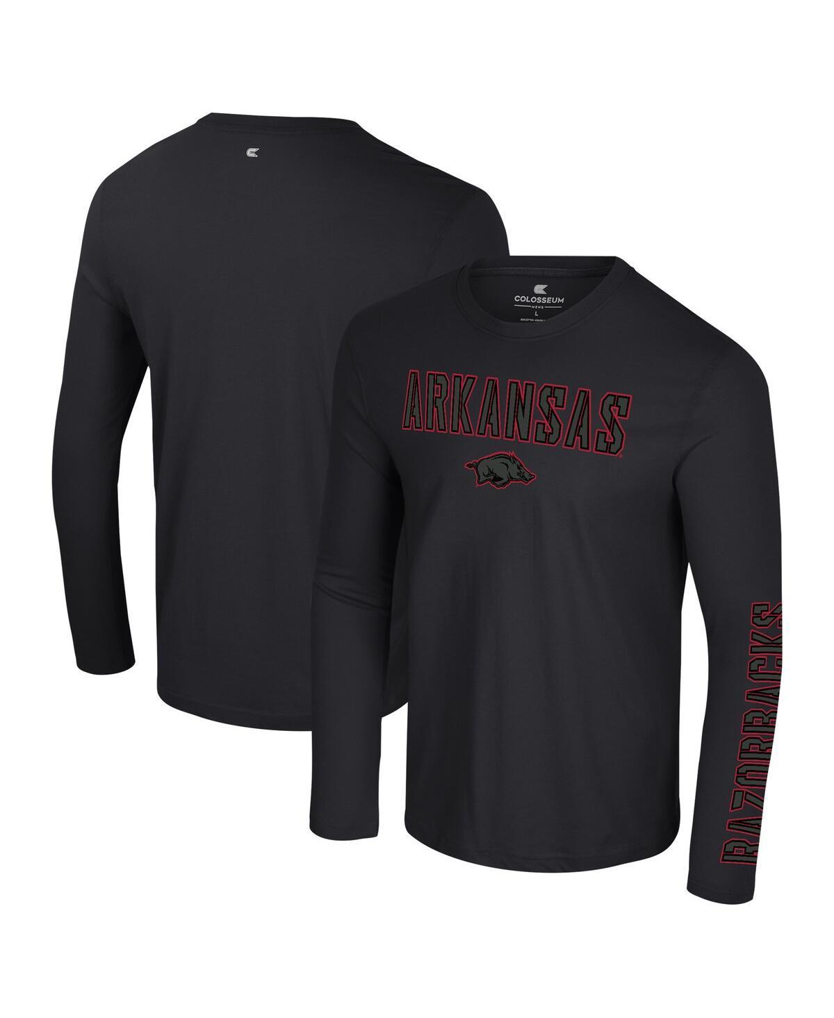 Colosseum Mens Black Arkansas Razorbacks Color Pop Active Blend 2-Hit Long Sleeve T-Shirt Product Image