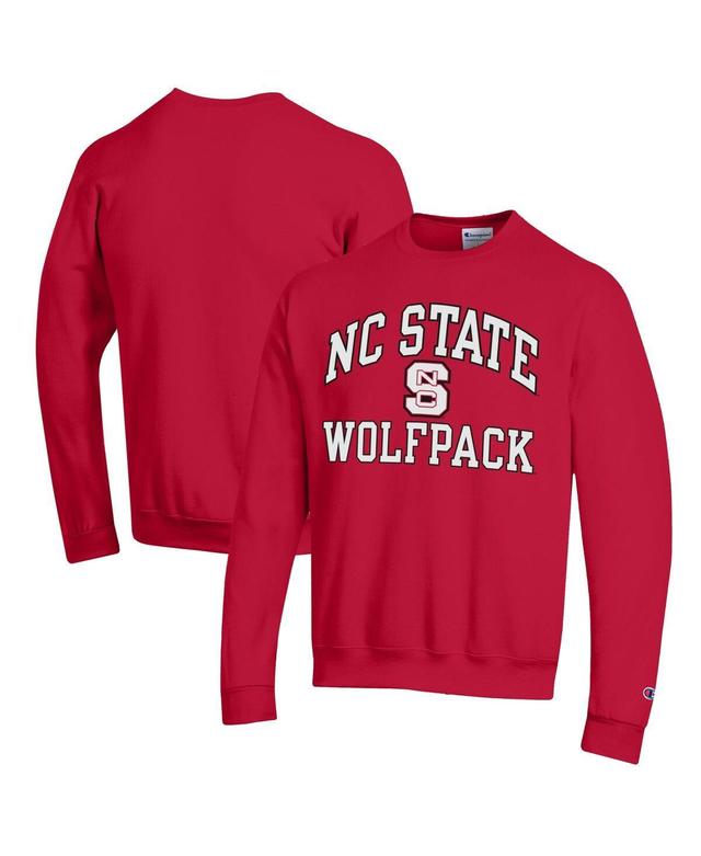 Mens Champion Red NC State Wolfpack High Motor Pullover Sweatshirt Product Image