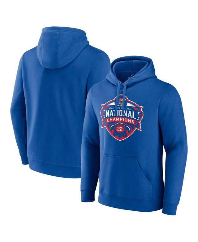 Mens Fanatics Royal Kansas Jayhawks 2022 Ncaa Mens Basketball National Champions Official Logo Pullover Hoodie Product Image