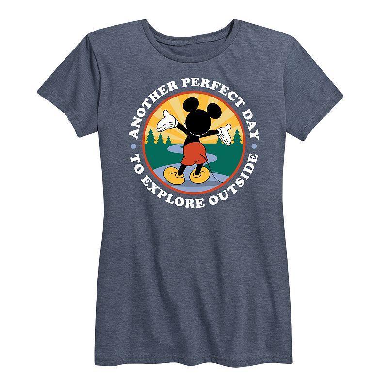 Disneys Mickey Mouse Womens Explore Outside Graphic Tee Product Image