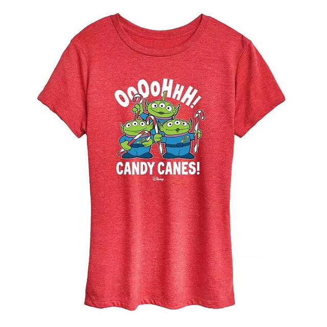 Disney / Pixars Toy Story Womens Oooohhh Candy Canes Graphic Tee, Girls Grey Green Product Image