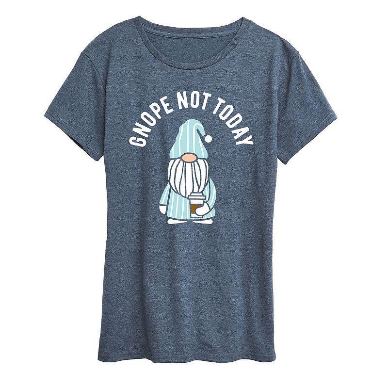 Womens Gnope Not Today Sleepy Gnome Graphic Tee Product Image