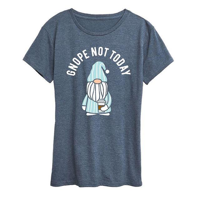 Womens Gnope Not Today Sleepy Gnome Graphic Tee Product Image