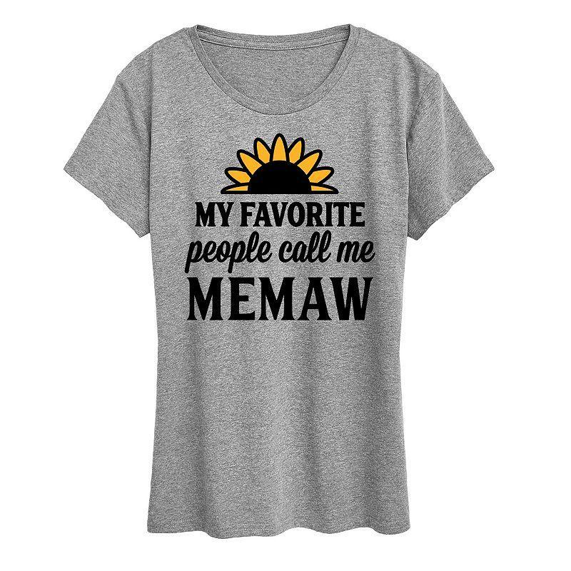 Womens Favorite People Call Me Memaw Graphic Tee Product Image