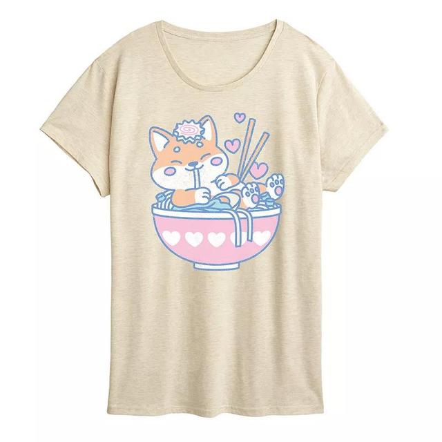 Womens Kawaii Ramen Shiba Inu Graphic Tee Product Image