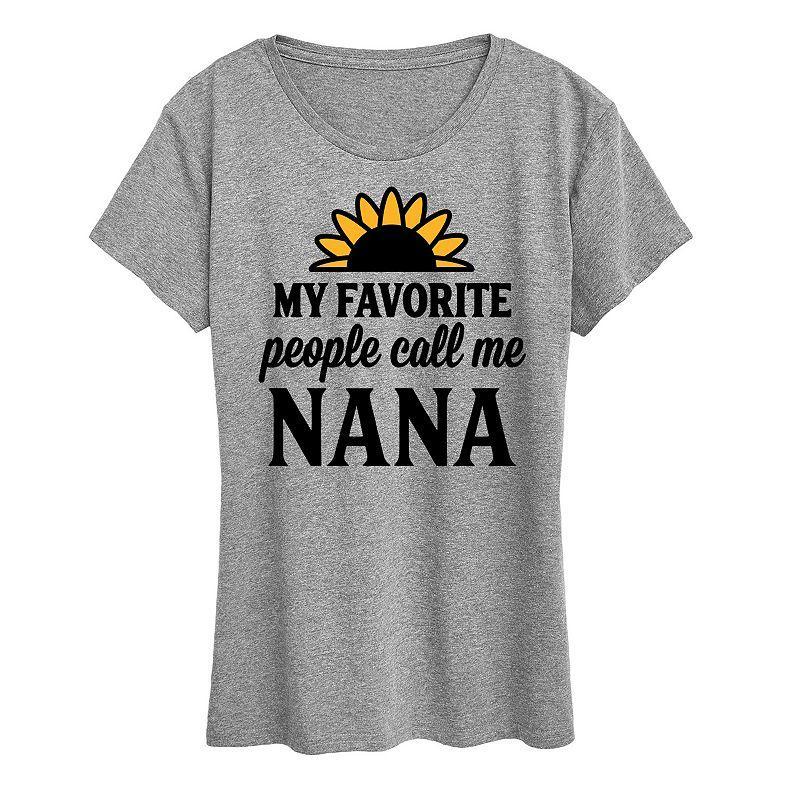 Womens Favorite People Call Me Nana Graphic Tee Product Image