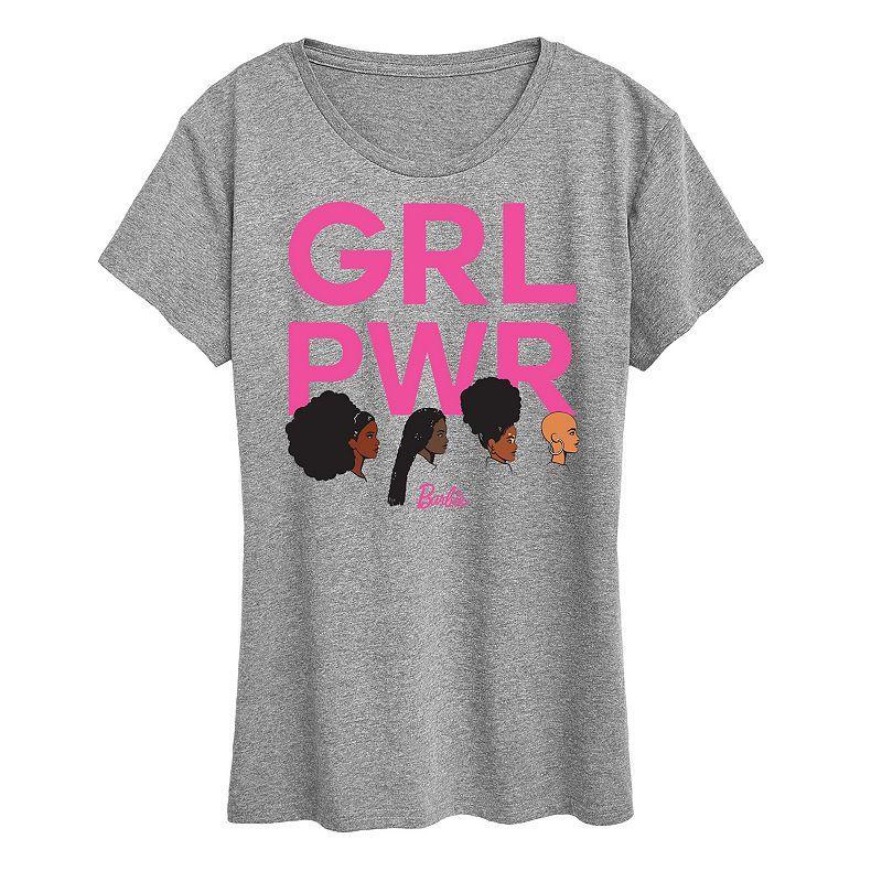 Womens Barbie Grl Pwr Grid Graphic Tee Product Image