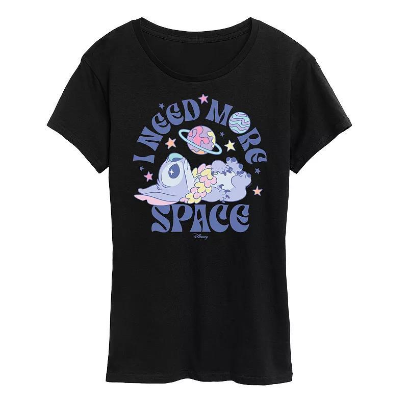 Disneys Lilo & Stitch Womens Need More Space Graphic Tee Blue Product Image