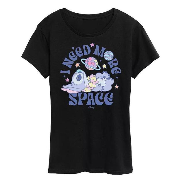 Disneys Lilo & Stitch Womens Need More Space Graphic Tee Blue Product Image