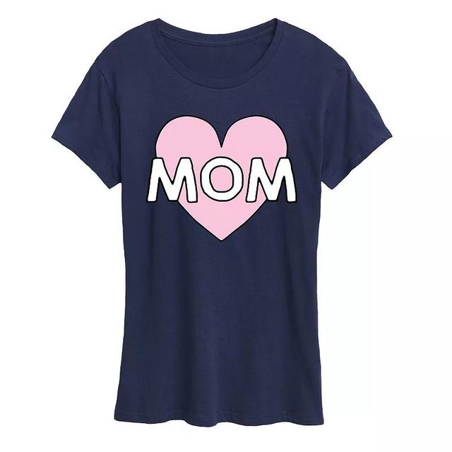 Womens Mom Heart Graphic Tee Product Image