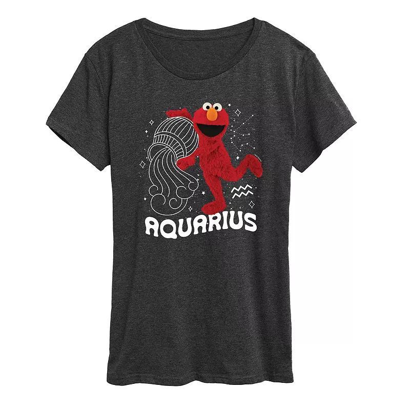 Womens Sesame Street Elmo Aquarius Graphic Tee Product Image