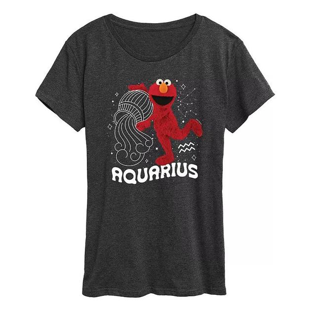 Womens Sesame Street Elmo Aquarius Graphic Tee Product Image