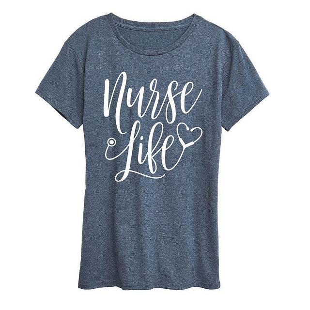 Womens Nurse Life Graphic Tee Red Product Image