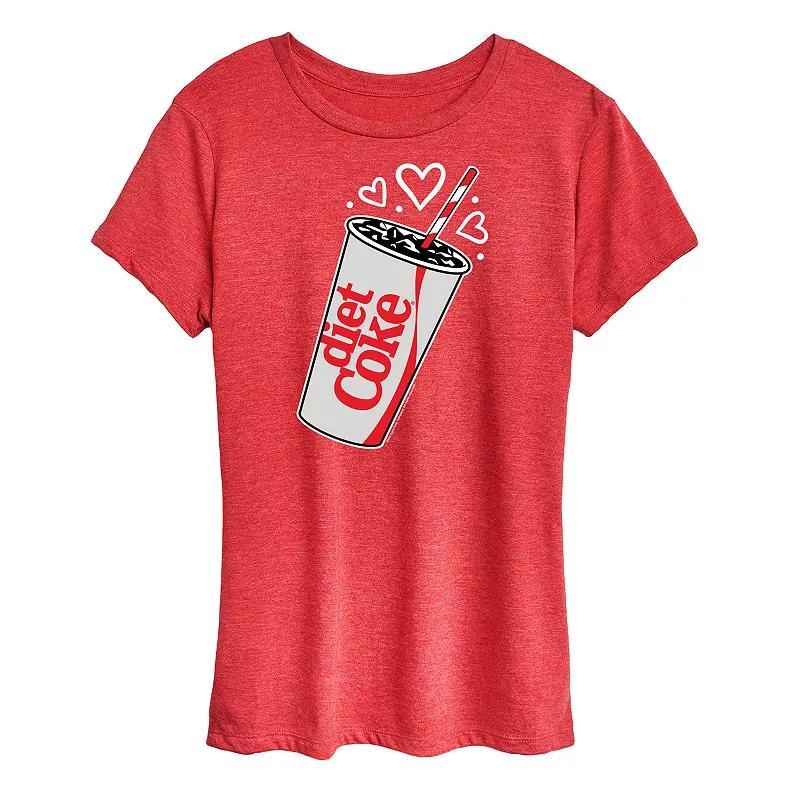 Womens Diet Coke Heart Bubbles Graphic Tee Product Image