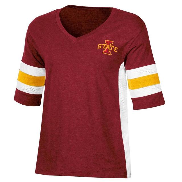 NCAA Iowa State Cyclones Womens V-Neck Mesh Side T-Shirt Product Image