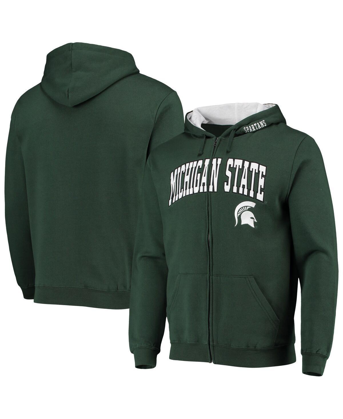 Mens Colosseum Green Michigan State Spartans Arch and Logo 3.0 Full-Zip Hoodie Product Image