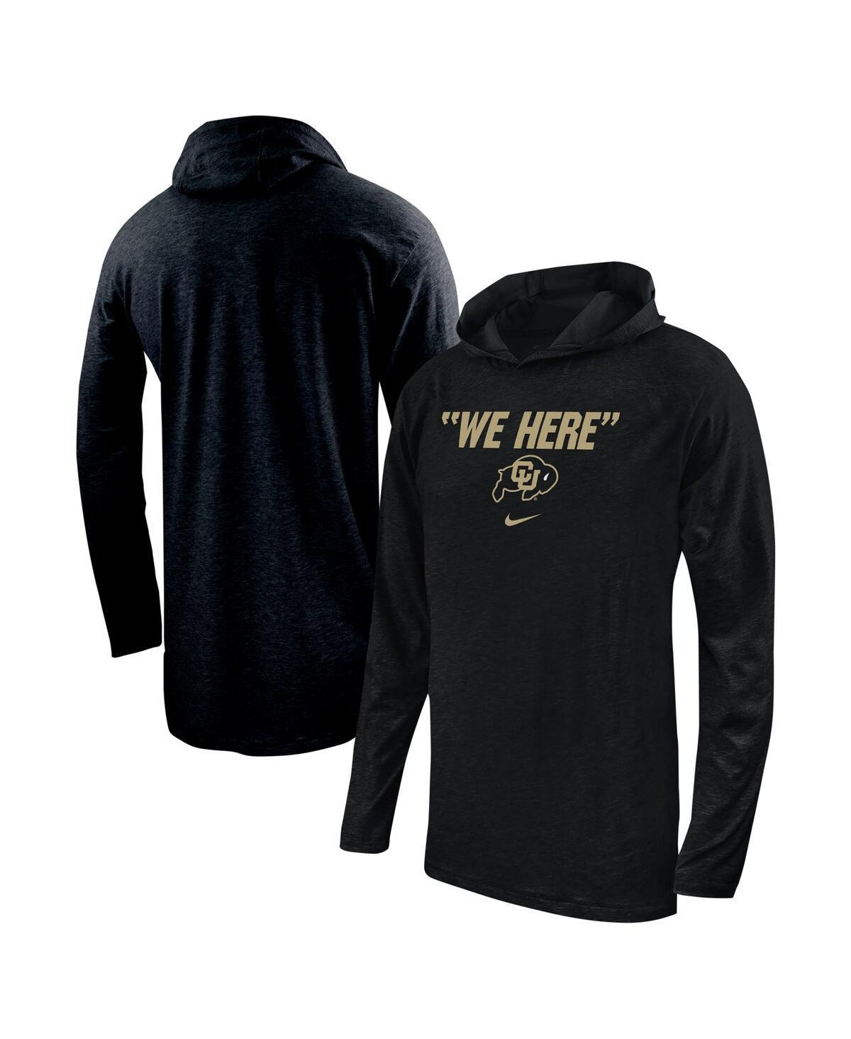 Mens Nike Black Colorado Buffaloes We Here Performance Hoodie Long Sleeve T-shirt Product Image