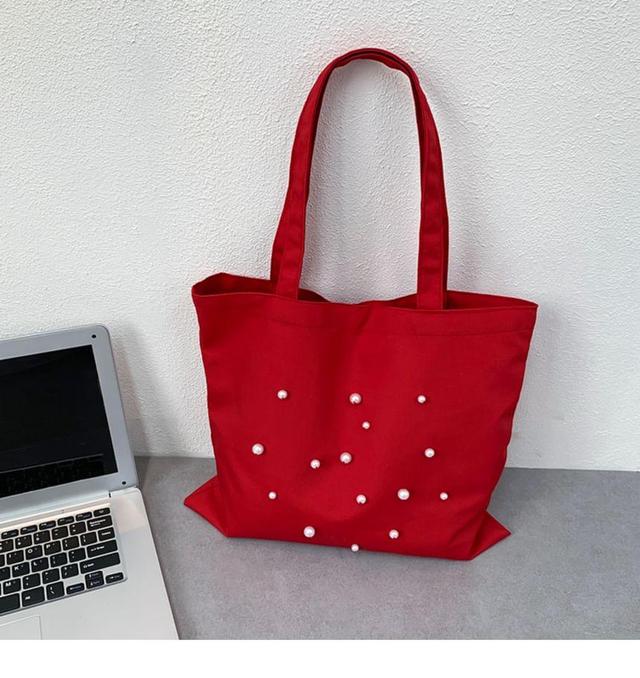 Plain Faux Pearl Shopper Bag Product Image