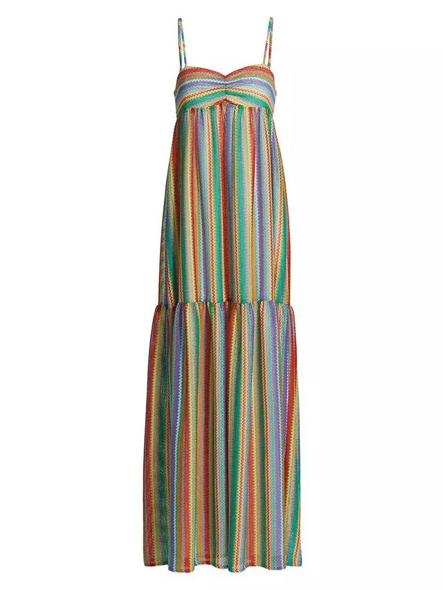 Sima Striped Mesh Maxi Dress Product Image