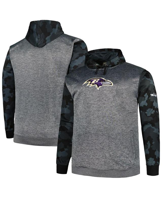 Mens Fanatics Heather Charcoal Baltimore Ravens Big and Tall Camo Pullover Hoodie Product Image