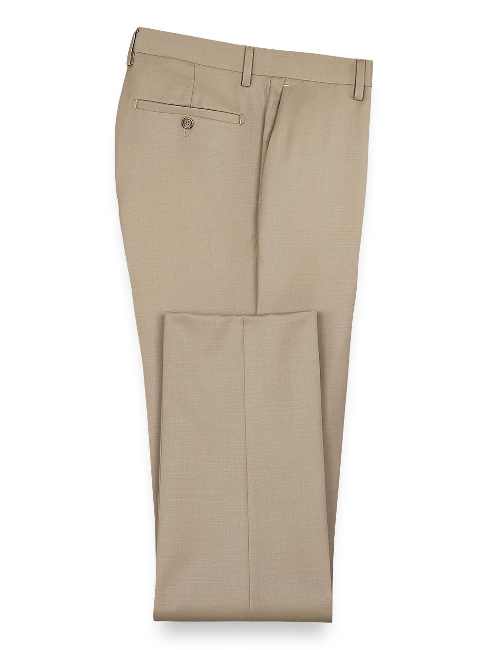 Wool Gabardine Pleated Pants Product Image