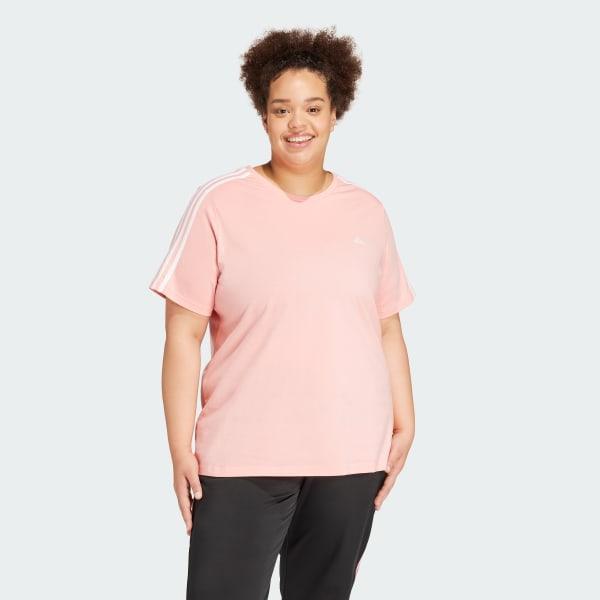 Essentials Slim 3-Stripes Tee (Plus Size) Product Image