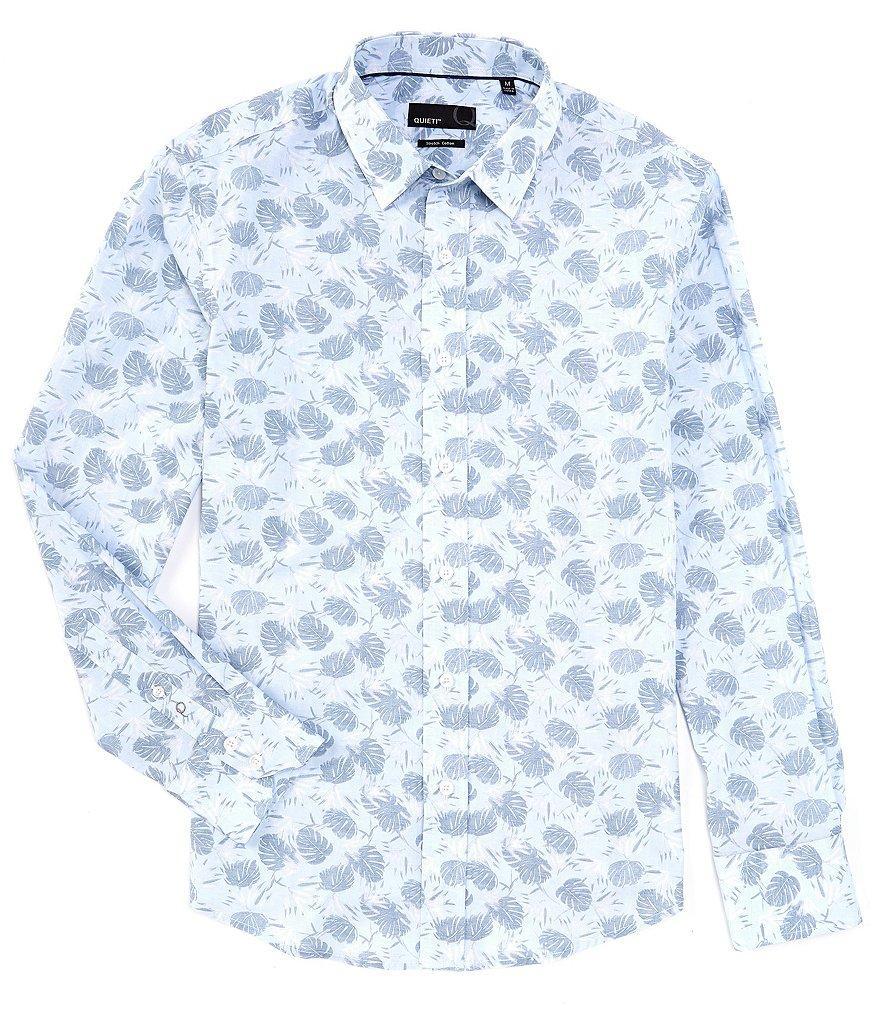 Quieti Stretch Floral Print Long Sleeve Woven Shirt Product Image