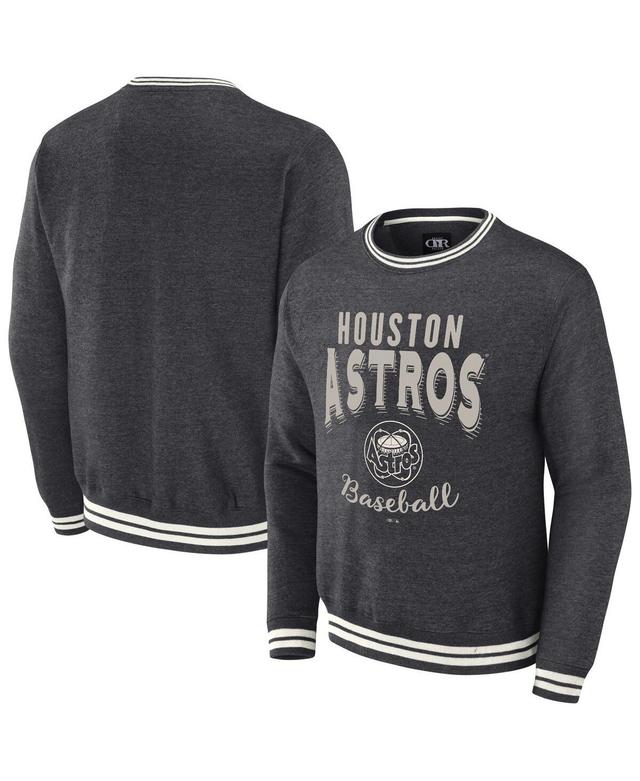 Mens Darius Rucker Collection by Fanatics Heather Charcoal Distressed Houston Astros Vintage Pullover Sweatshirt Product Image