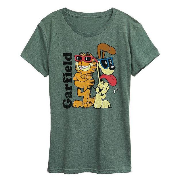 Womens Garfield Odie Sunglasses Graphic Tee, Girls Product Image