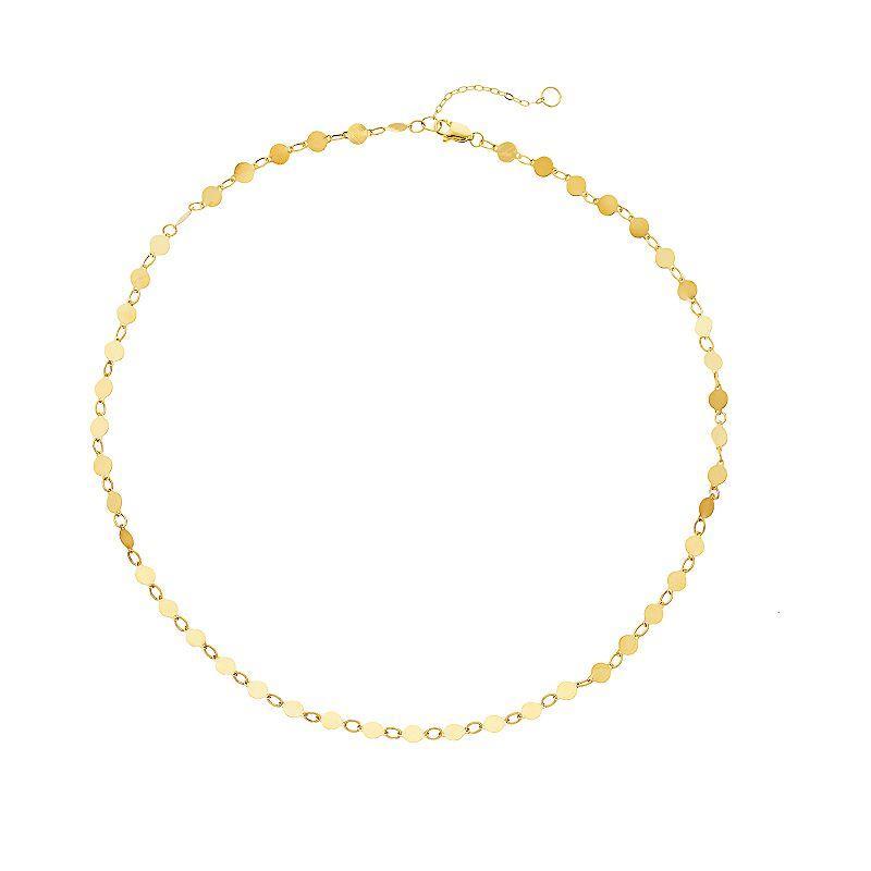 Womens 14K Yellow Gold Pebble Chain Necklace/15.25-16.25 Product Image