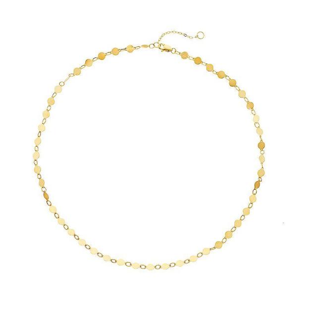 Womens 14K Yellow Gold Pebble Chain Necklace/15.25-16.25 Product Image