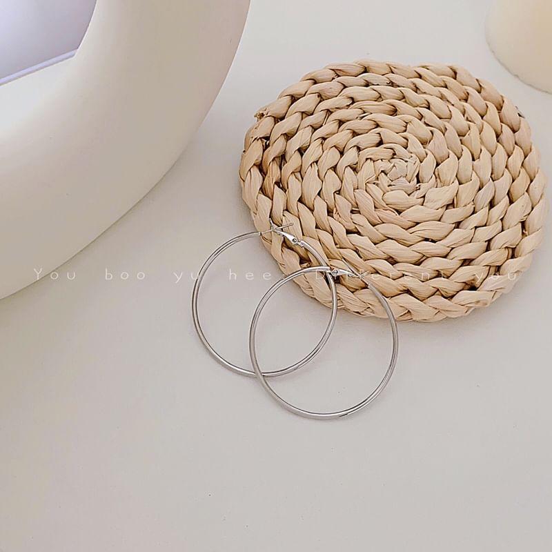 Polished Alloy Hoop Earring Product Image