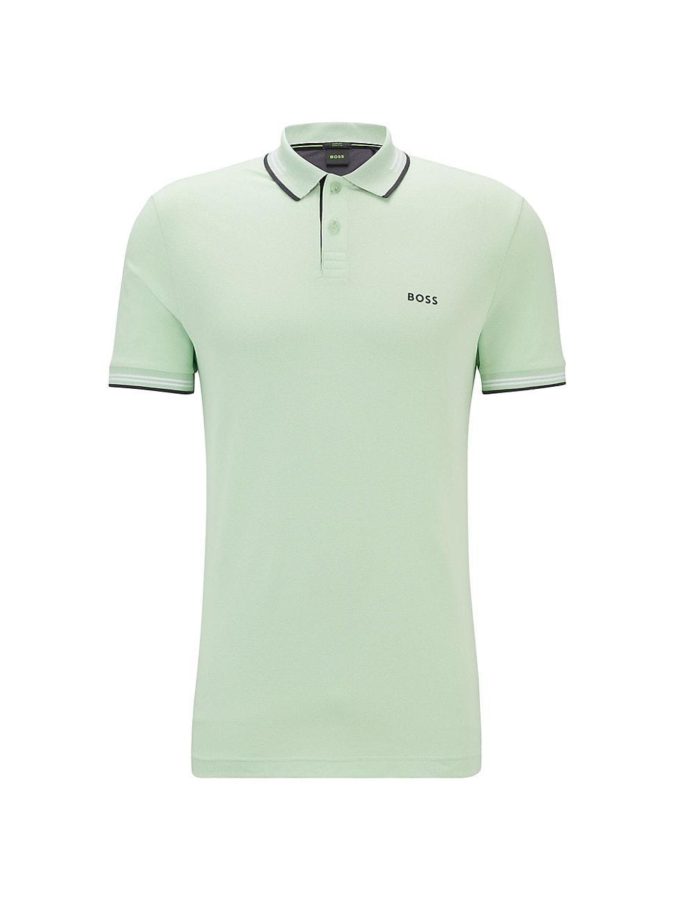 Mens Stretch Cotton Slim Fit Polo Shirt Product Image