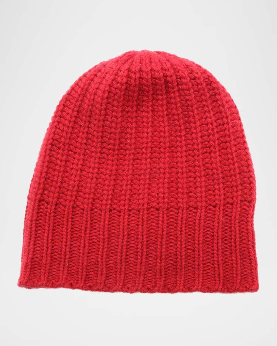 Men's Slouchy Ribbed Cashmere Beanie Product Image