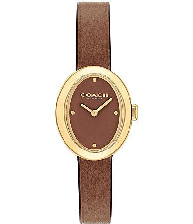 COACH Womens Sammy Quartz Analog Saddle Leather Strap Watch Product Image